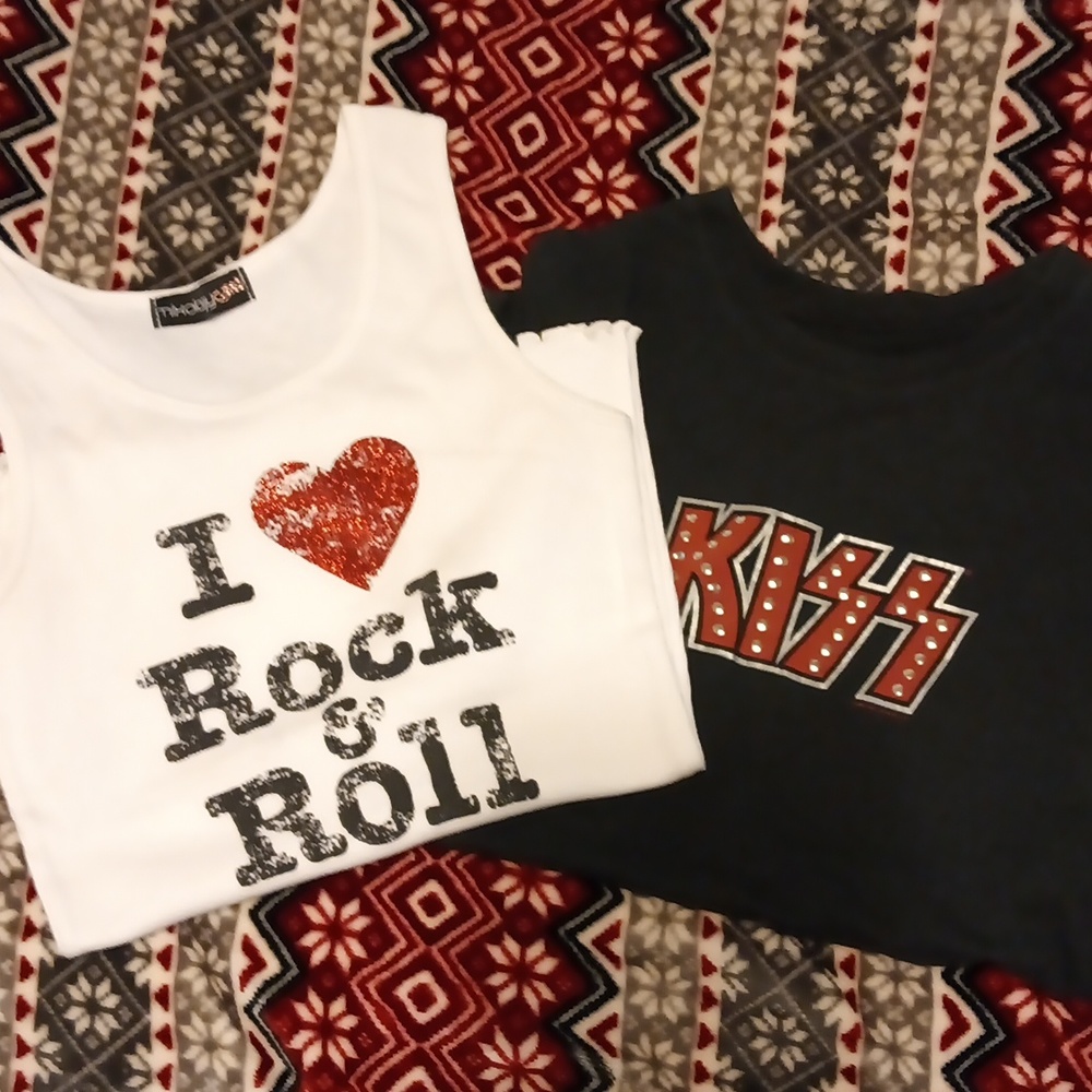 Kiss Tshirt and RR tank top